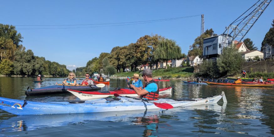 Abpaddeln bei schönstem Wetter